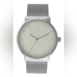 INC INTERNATIONAL MEN'S SilverTone-Mesh Bracelet Watch 40mm